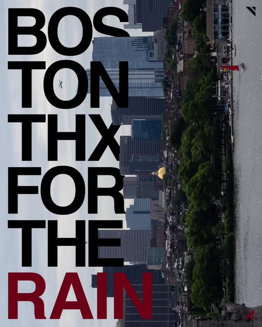 Boston Thanks for the Rain poster design